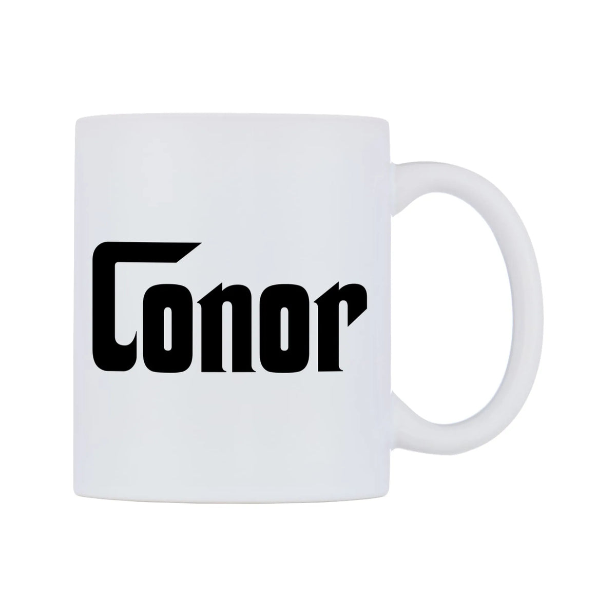 Conor - Godfather Themed Mug — white 11oz gloss mug, left side, on a white background