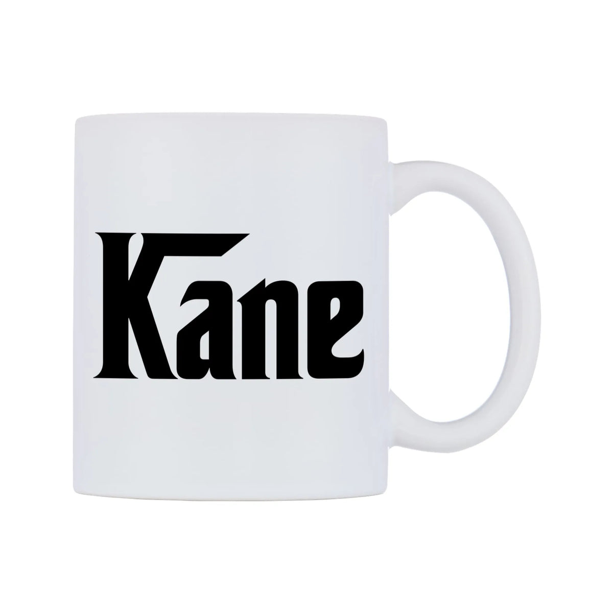 Kane - Godfather Themed Mug — white 11oz gloss mug, left side, on a white background
