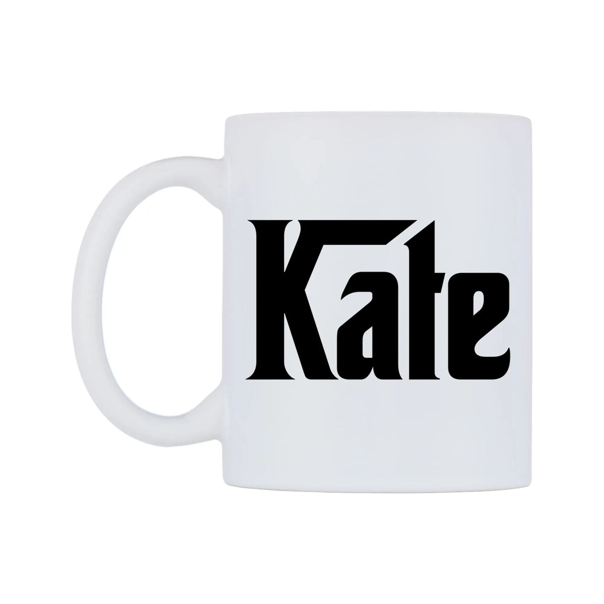 Kate - Godfather Themed Mug — white 11oz gloss mug, right side, on a white background