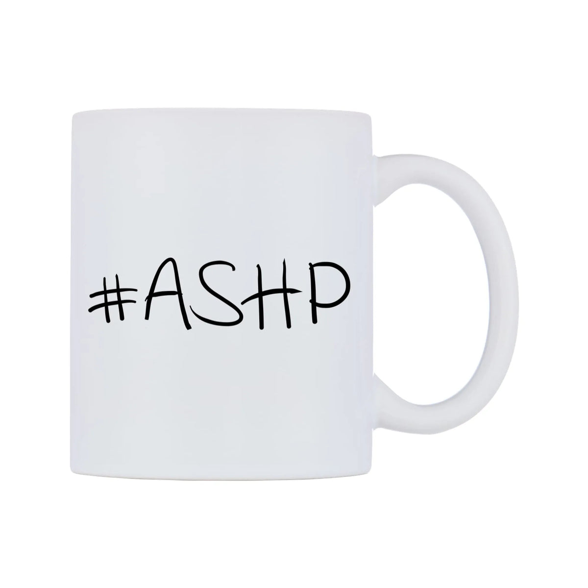 ASHP Mug — mug, left side, on a white background