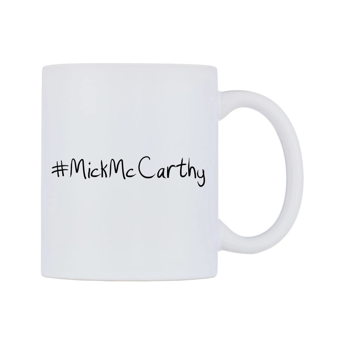 MickMcCarthy Mug — mug, left side, on a white background