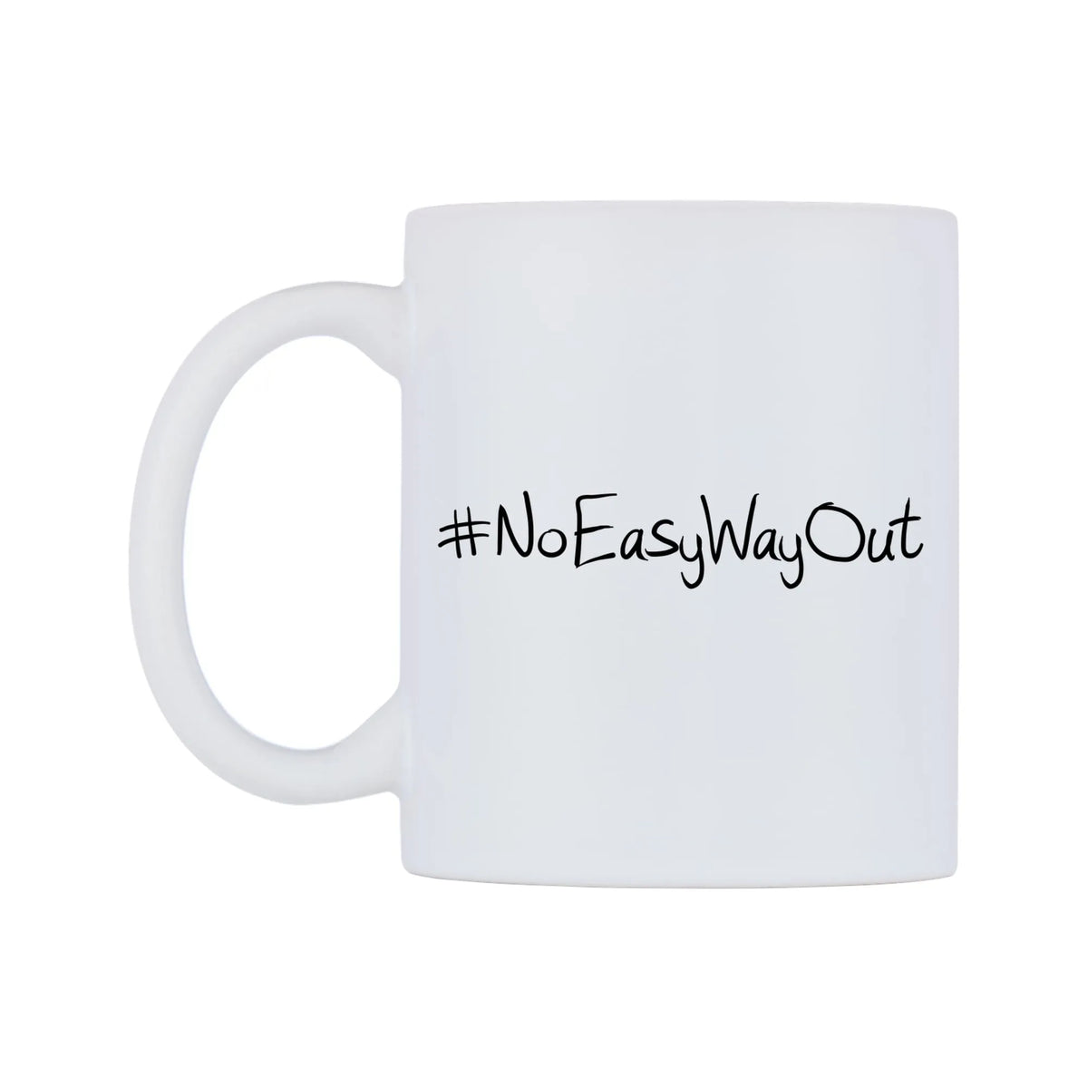 NoEasyWayOut Mug — mug, right side, on a white background