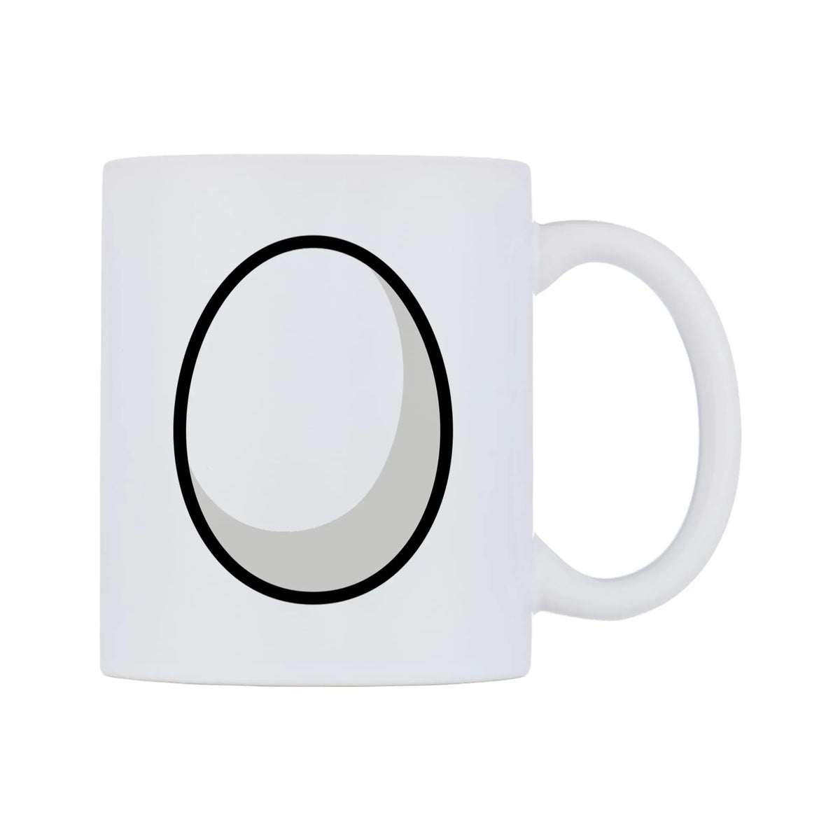 Egg Emoji Mug — mug, left side, on a white background