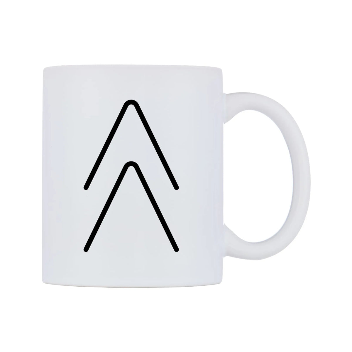 Fast Up Button Emoji Mug — mug, left side, on a white background