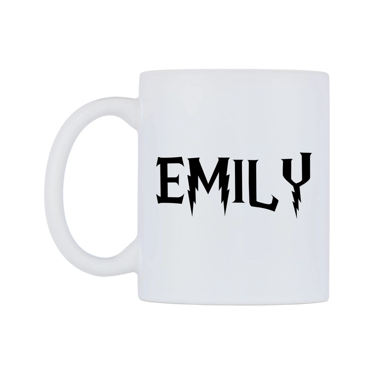 Emily - Wizard Themed Mug — white 11oz gloss mug, right side, on a white background