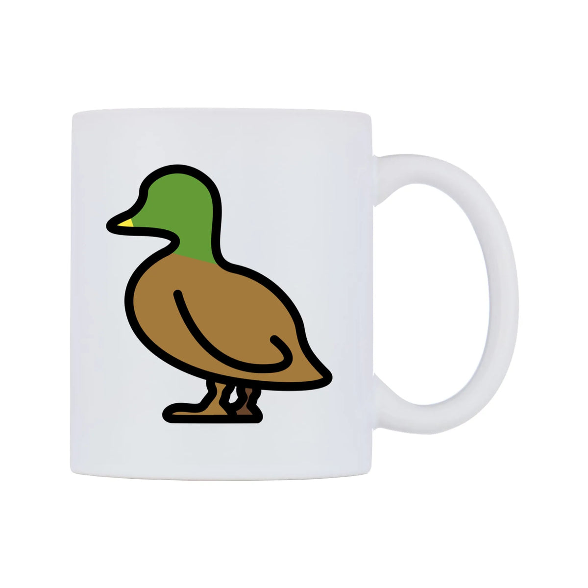 Duck Emoji Mug — mug, left side, on a white background