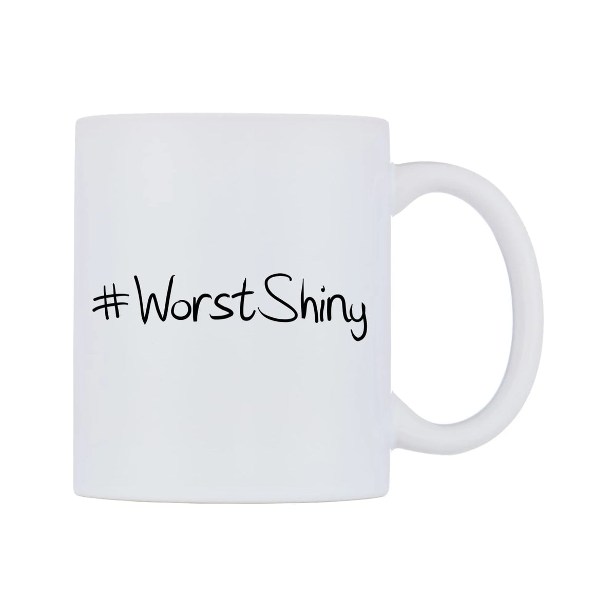 WorstShiny Mug — mug, left side, on a white background