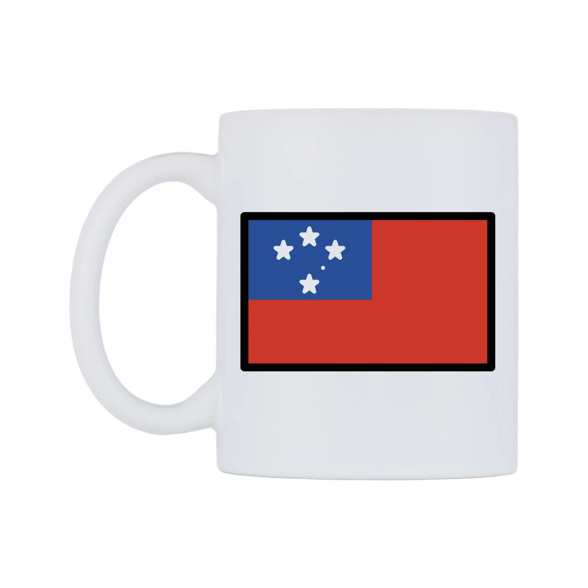 Samoa Flag Emoji Mug — mug, right side, on a white background
