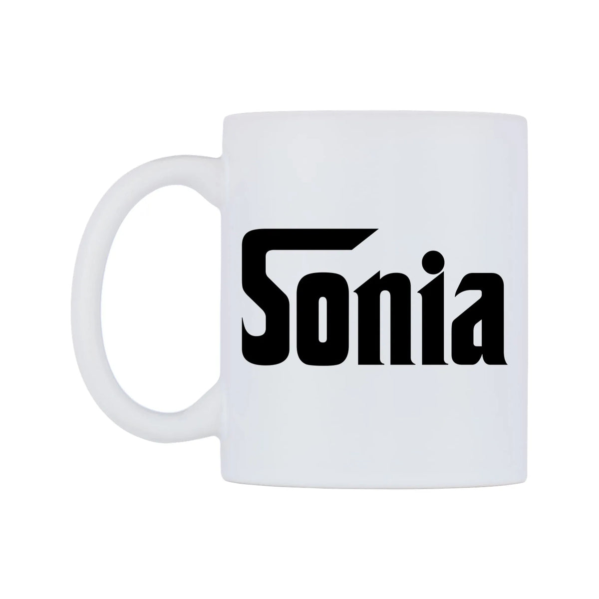 Sonia - Godfather Themed Mug — white 11oz gloss mug, right side, on a white background