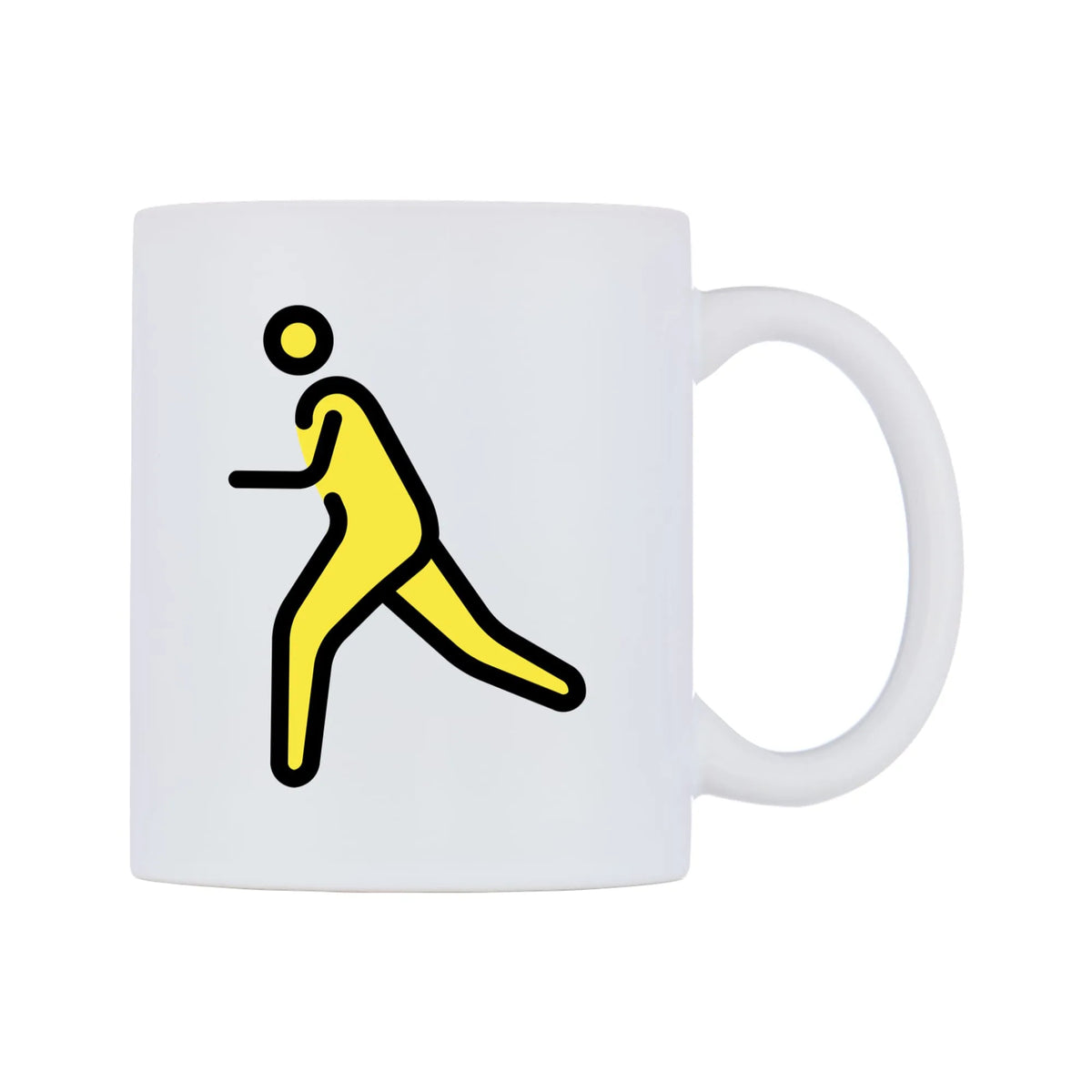 Person Running Emoji Mug — mug, left side, on a white background