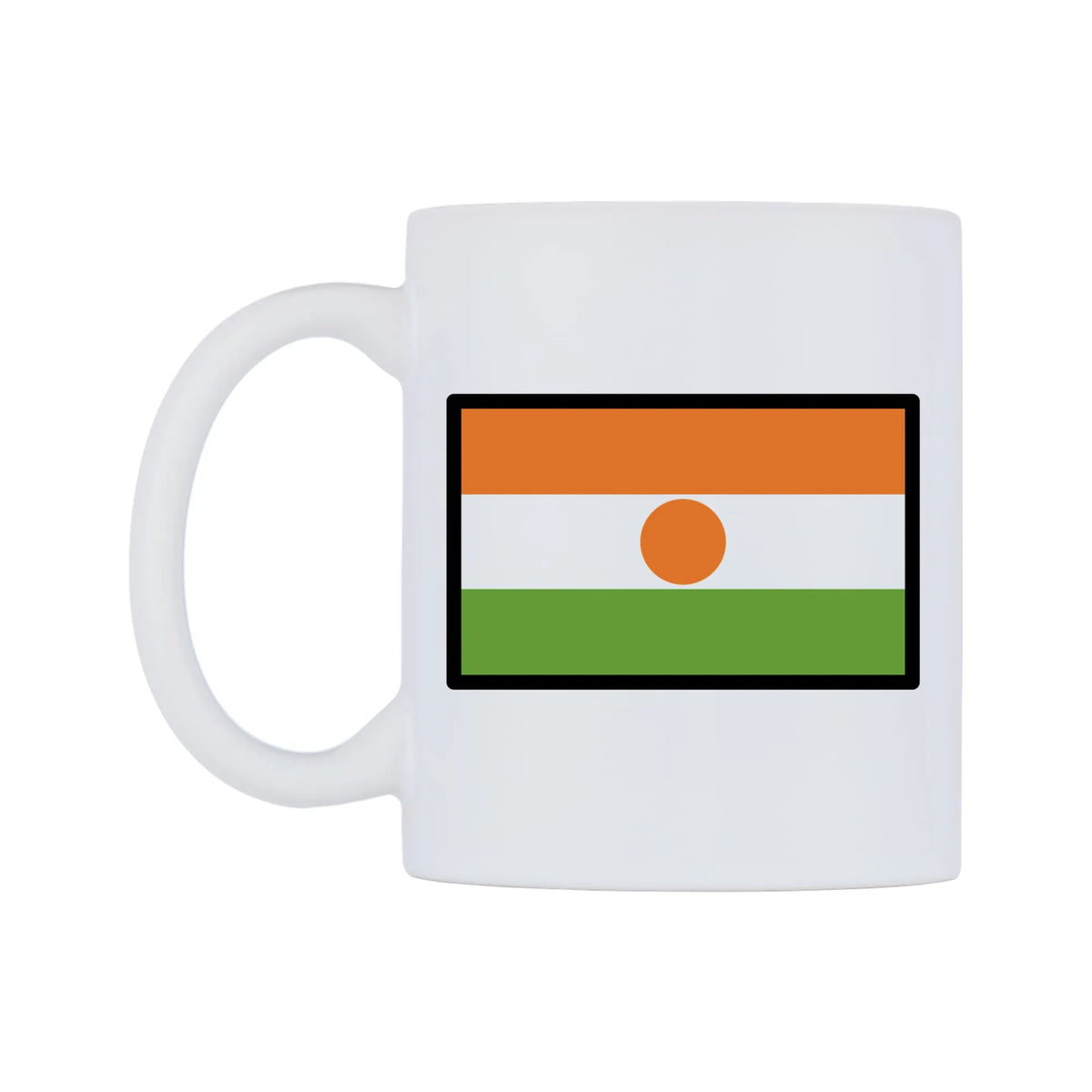 Niger Flag Emoji Mug — mug, right side, on a white background