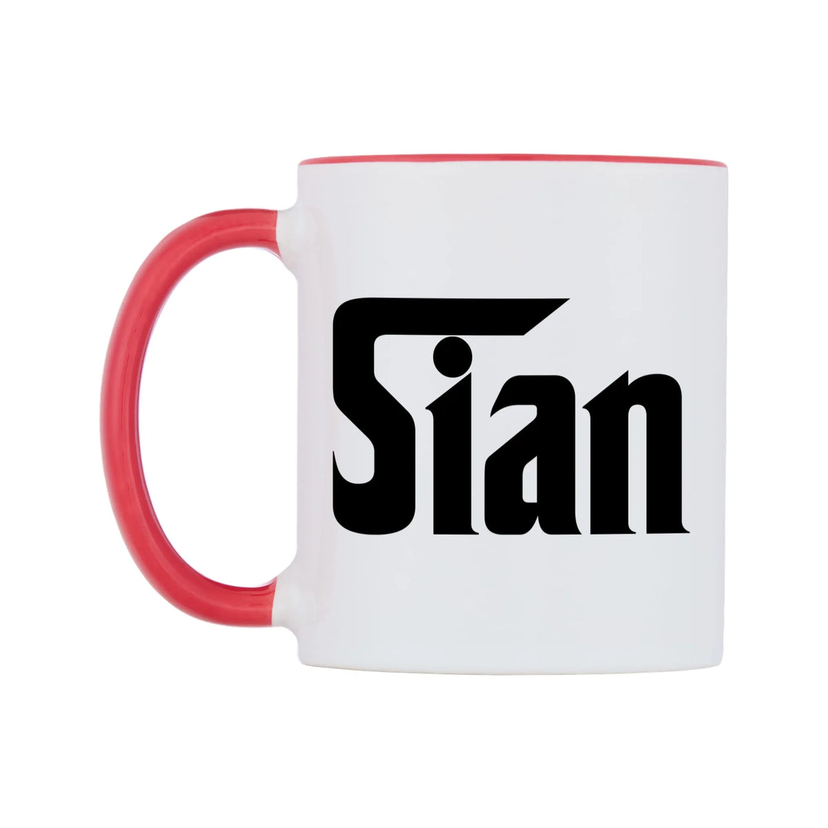 Sian - Godfather Themed Mug — white 11oz gloss mug with a red inside and handle, right side, on a white background