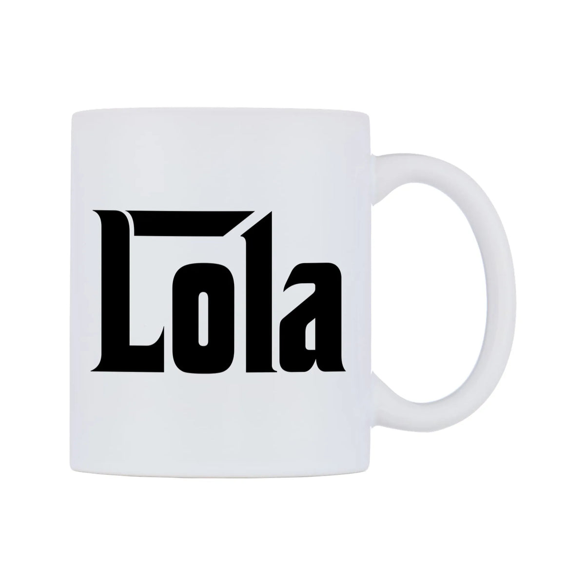 Lola - Godfather Themed Mug — white 11oz gloss mug, left side, on a white background