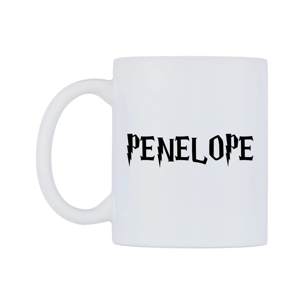Penelope - Wizard Themed Mug — white 11oz gloss mug, right side, on a white background