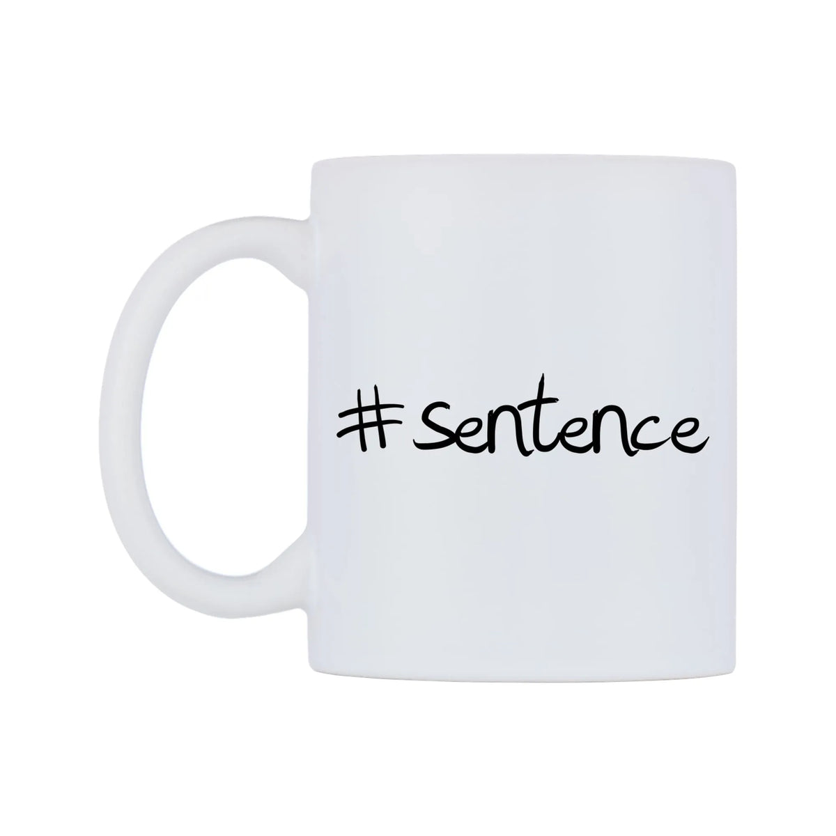 sentence Mug — mug, right side, on a white background