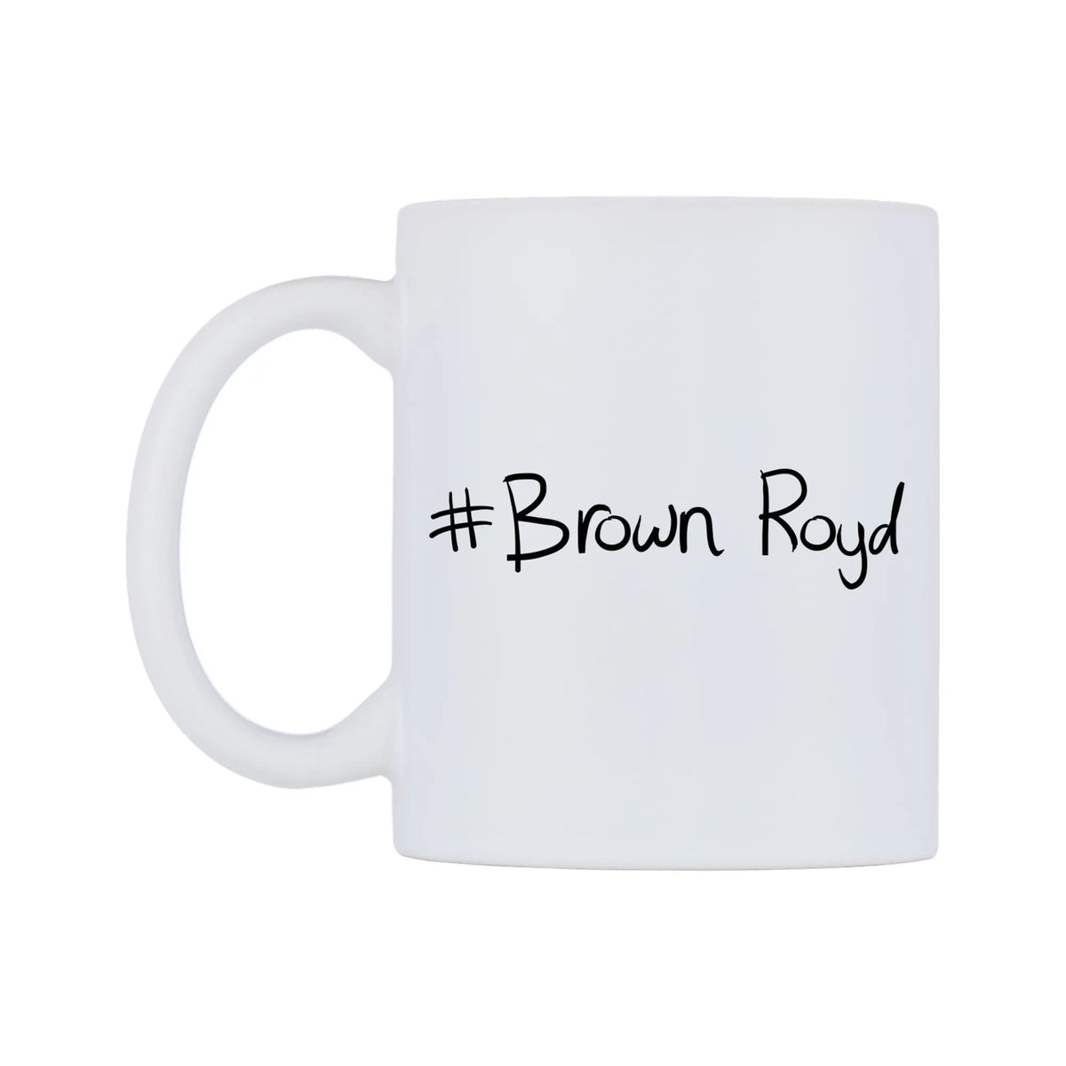 Brown Royd Mug — mug, right side, on a white background