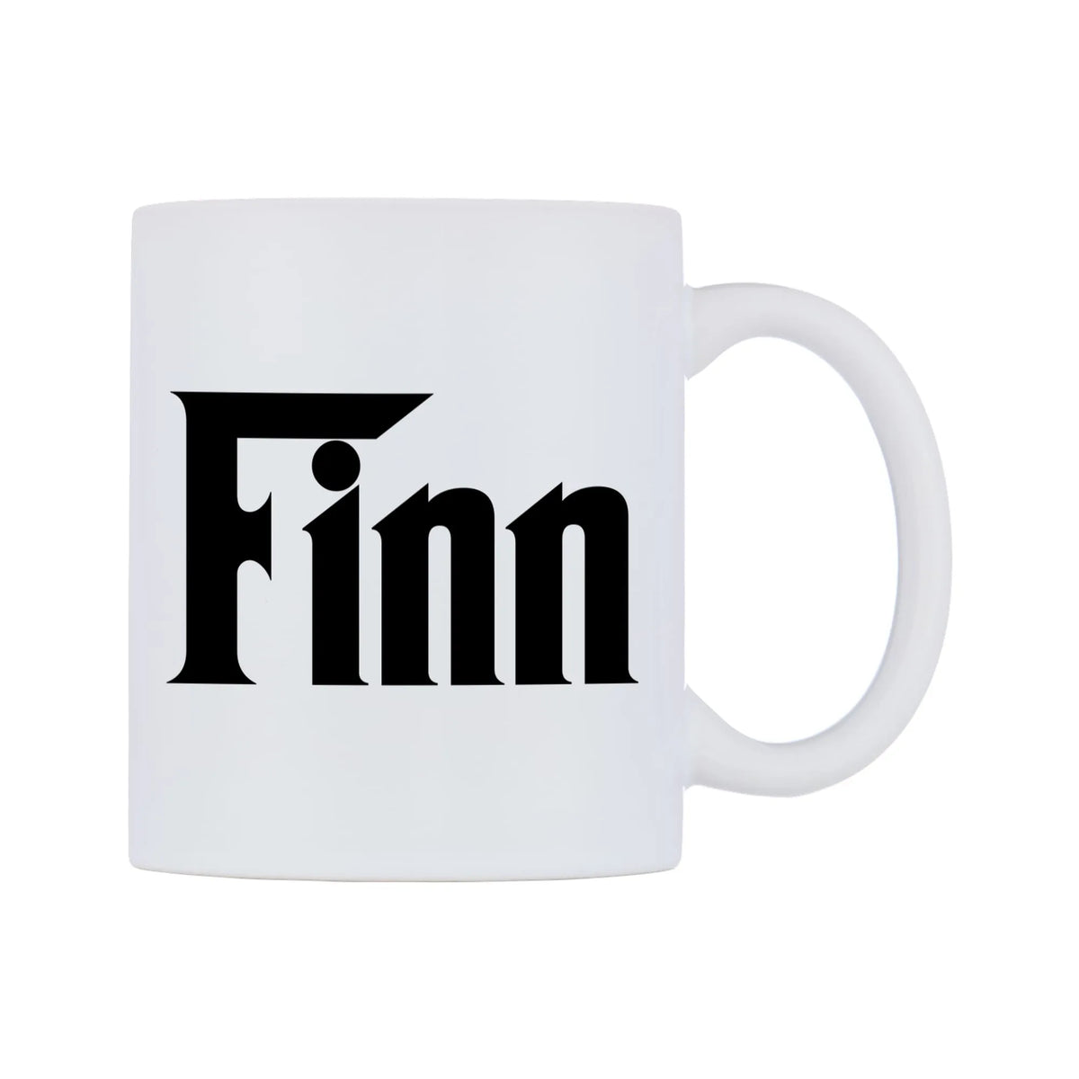 Finn - Godfather Themed Mug — white 11oz gloss mug, left side, on a white background