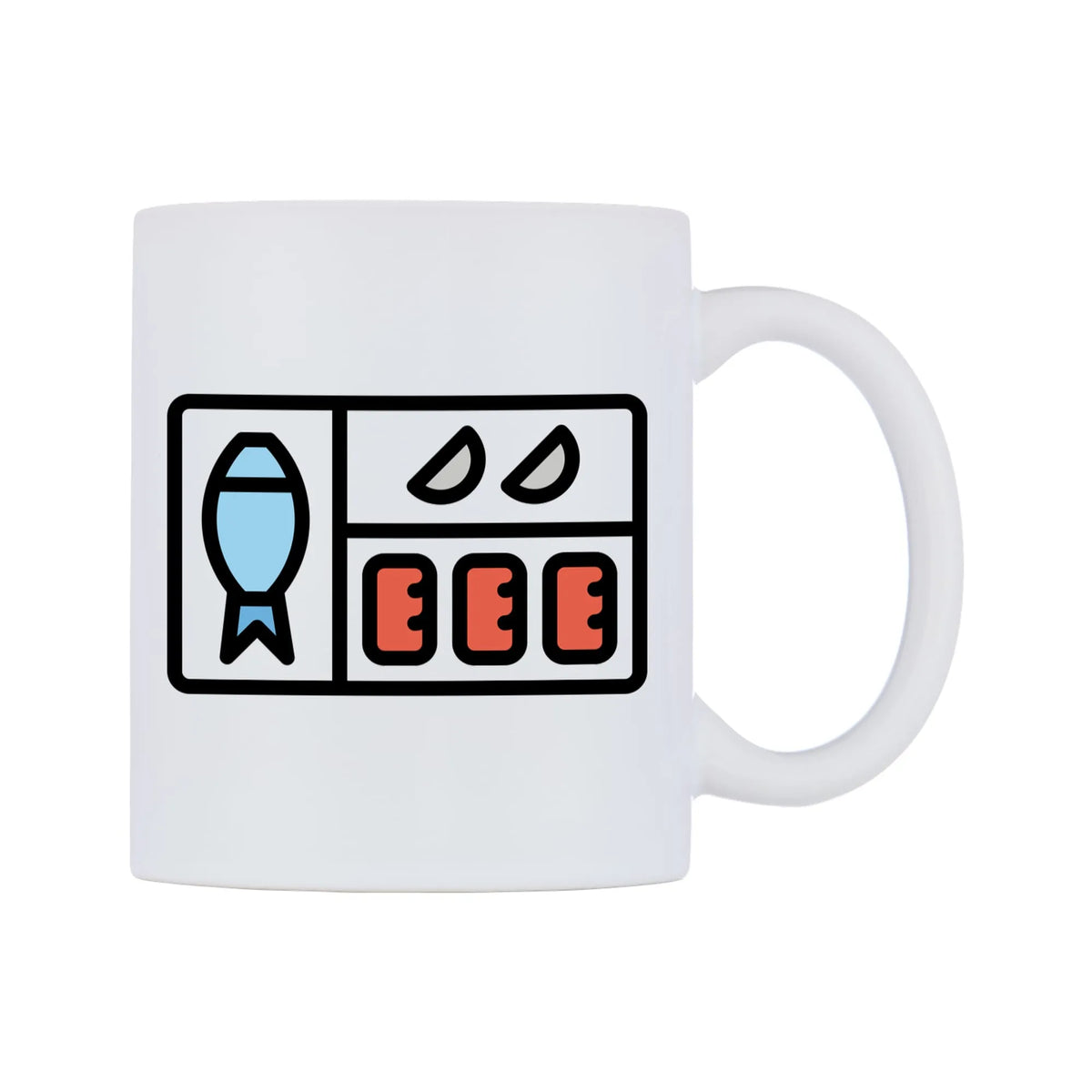 Bento Box Emoji Mug — mug, left side, on a white background