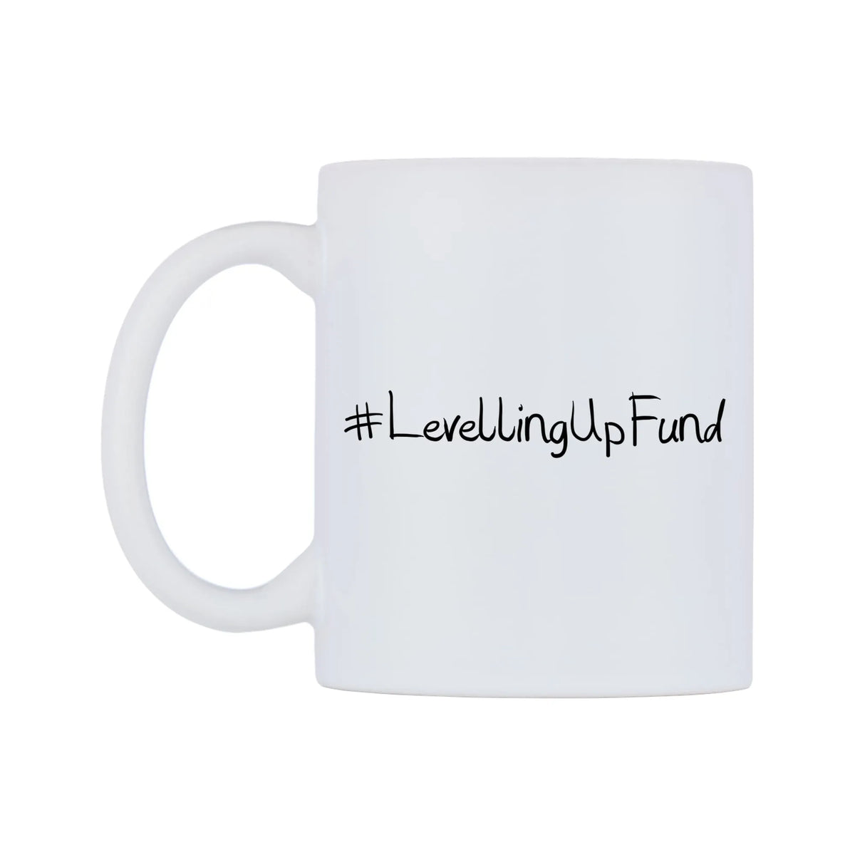 LevellingUpFund Mug — mug, right side, on a white background