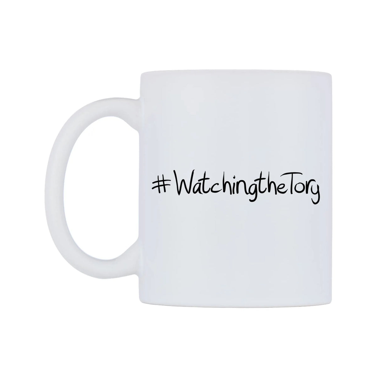 WatchingtheTory Mug — mug, right side, on a white background