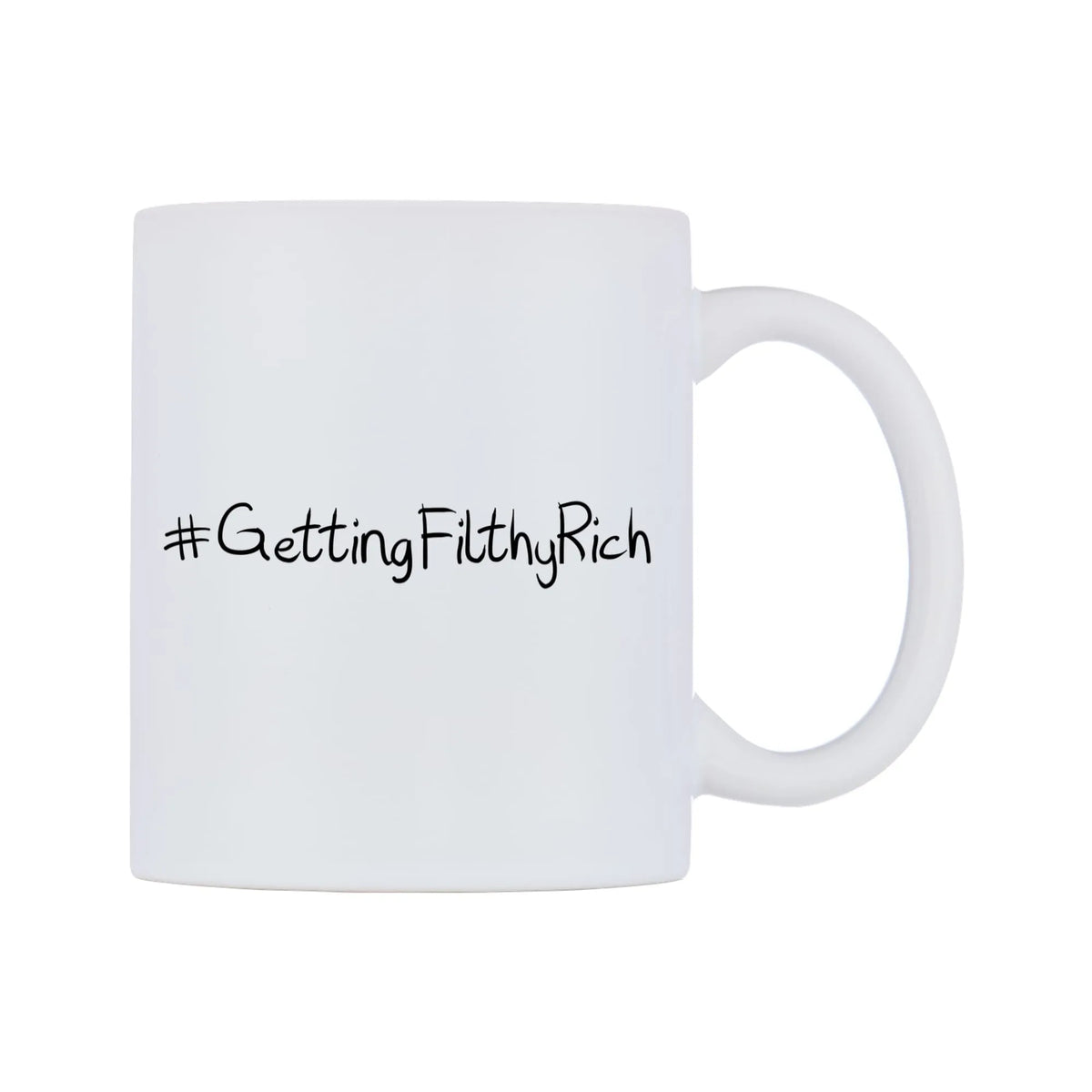 GettingFilthyRich Mug — mug, left side, on a white background