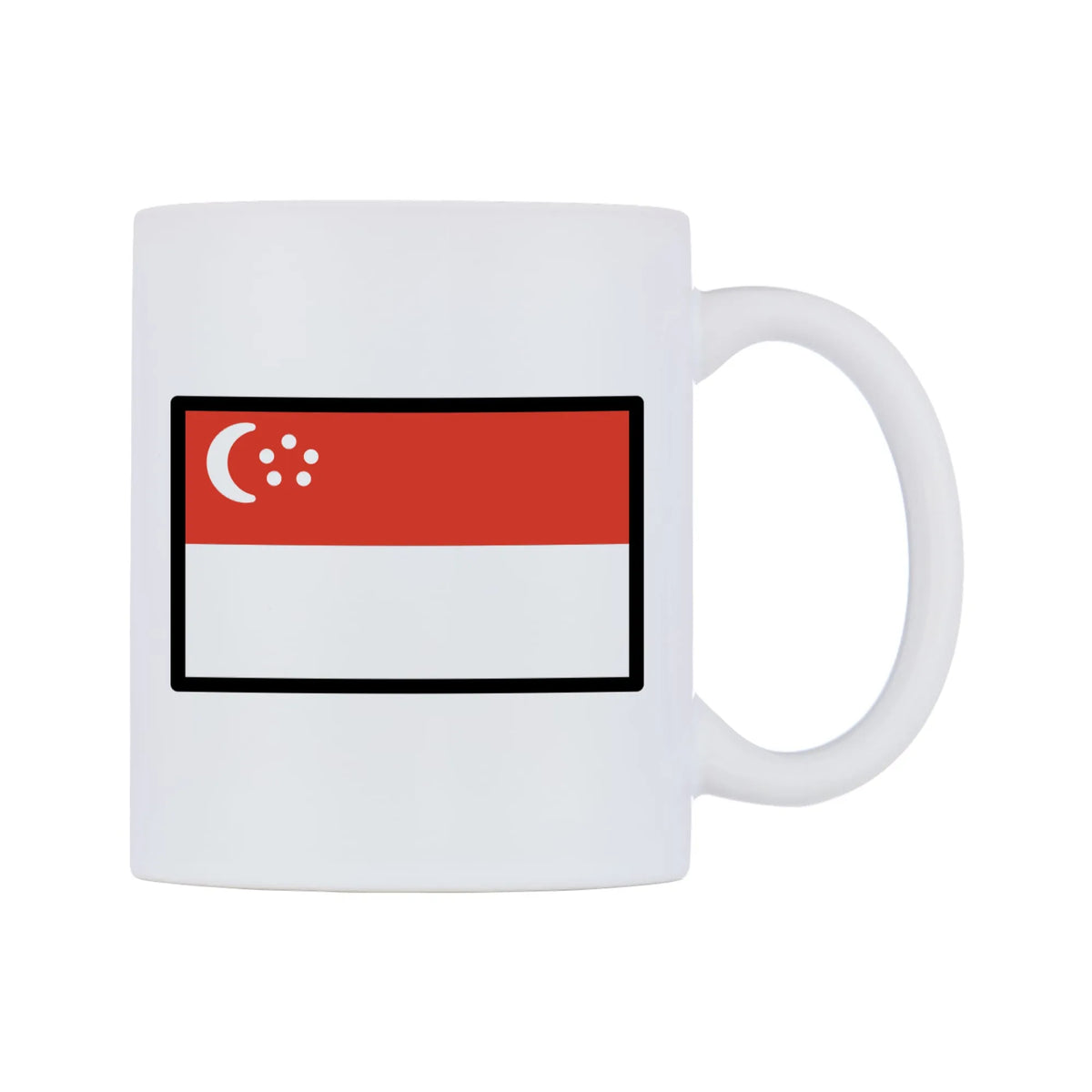 Singapore Flag Emoji Mug — mug, left side, on a white background