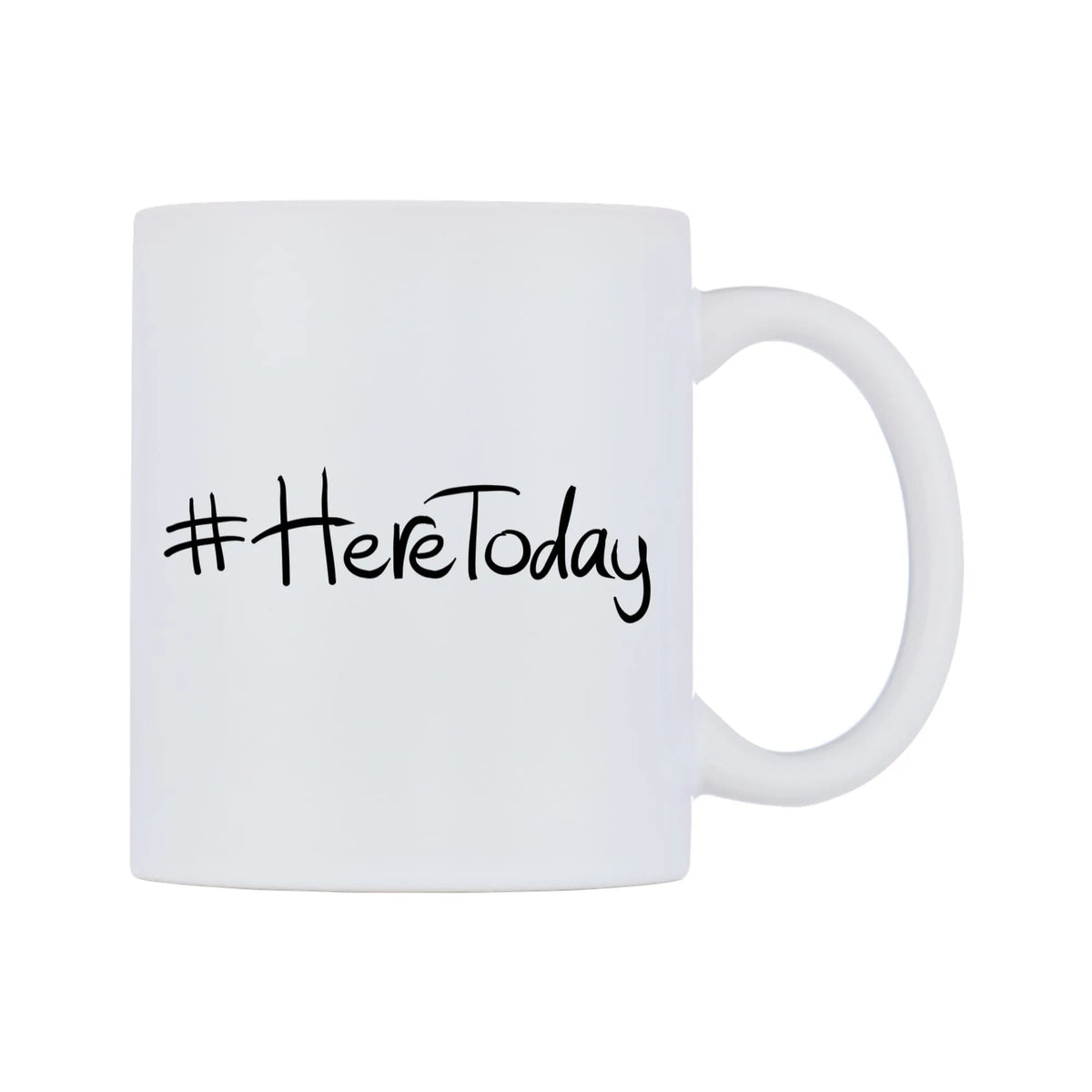 HereToday Mug — mug, left side, on a white background