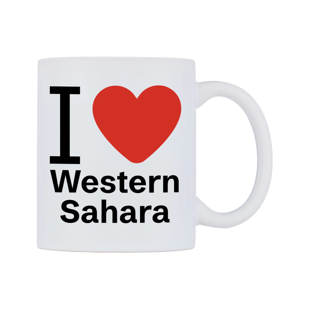 I Love Western Sahara Mug — mug, left side, on a white background