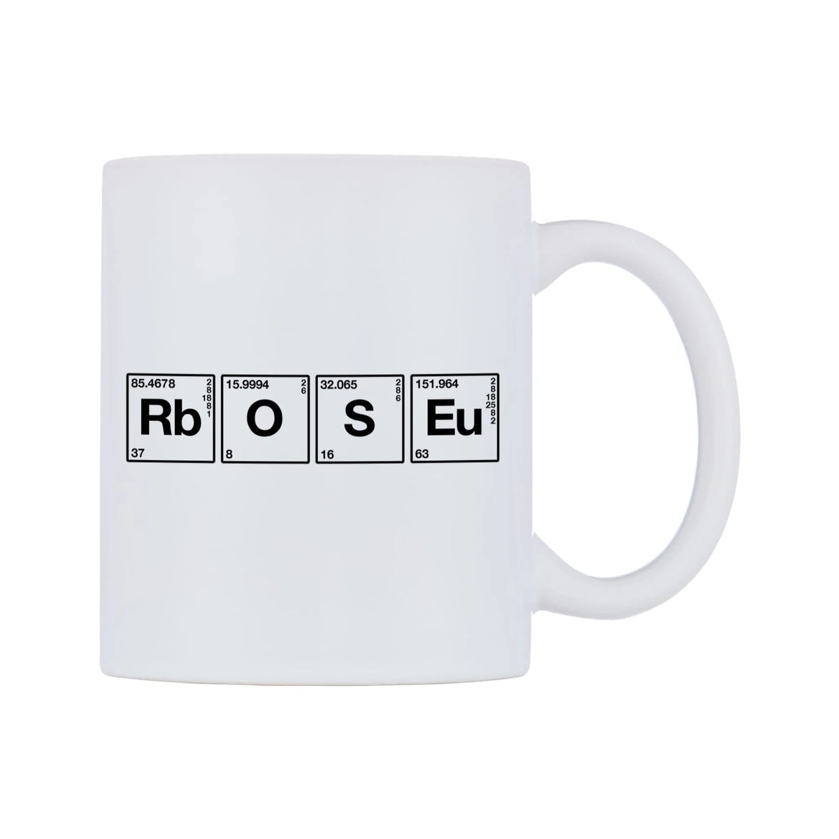 Rose - Chemistry Themed Mug — mug, left side, on a white background