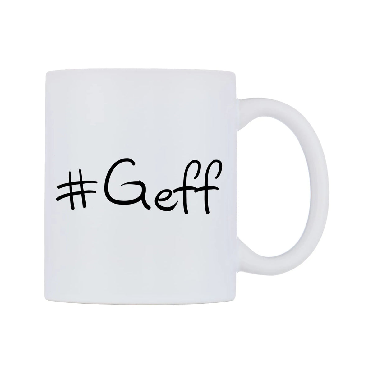 Geff Mug — mug, left side, on a white background