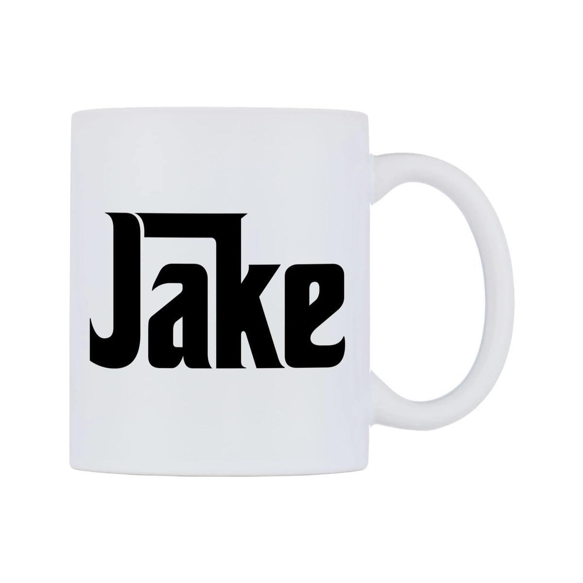 Jake - Godfather Themed Mug — white 11oz gloss mug, left side, on a white background