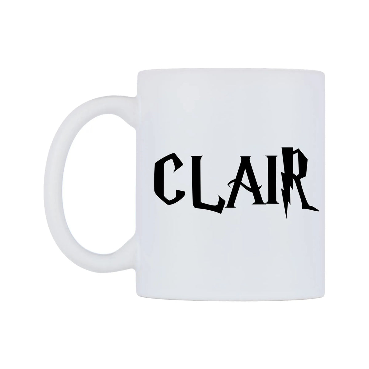 Clair - Wizard Themed Mug — mug, right side, on a white background