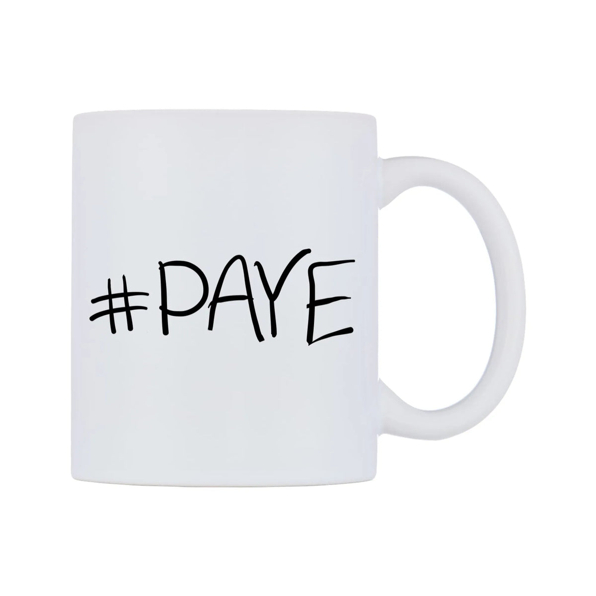 PAYE Mug — mug, left side, on a white background