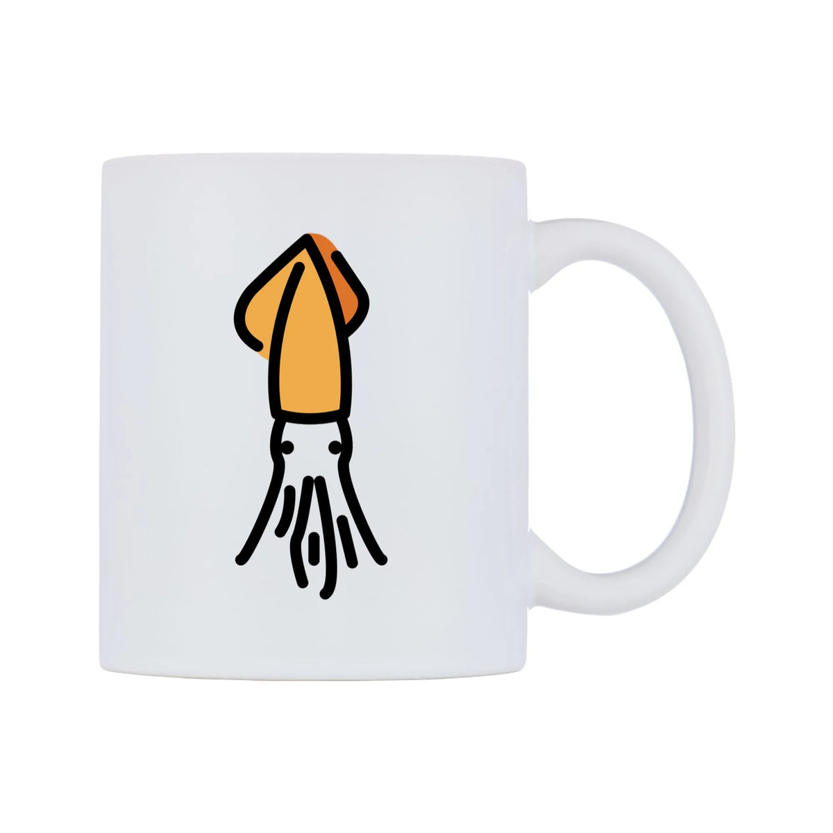 Squid Emoji Mug — mug, left side, on a white background