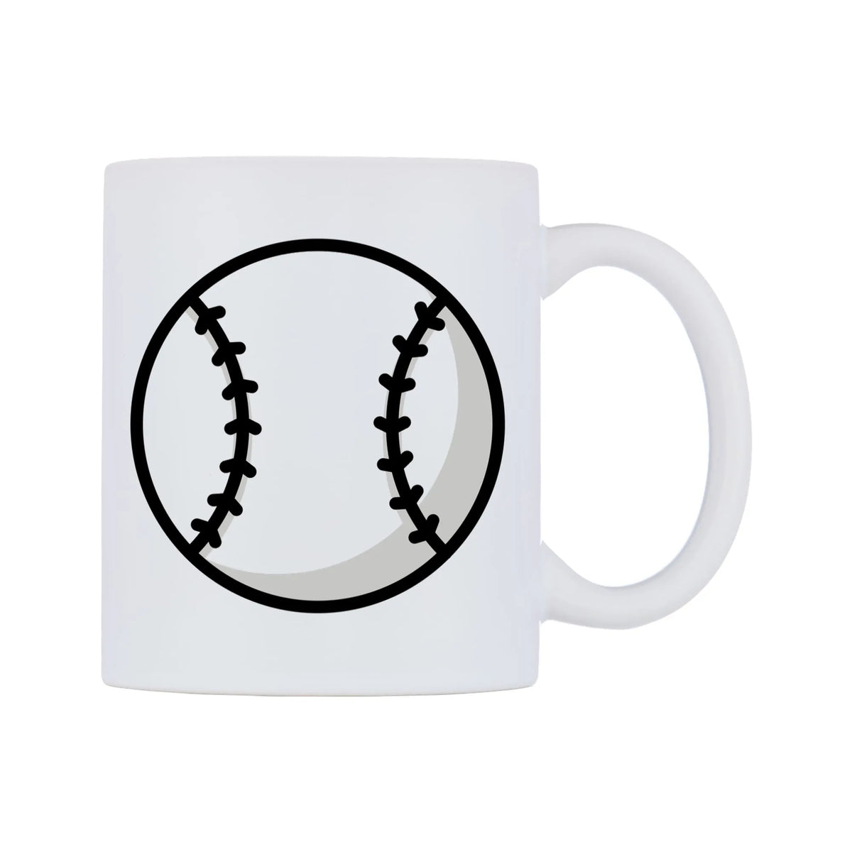 Baseball Emoji Mug — mug, left side, on a white background