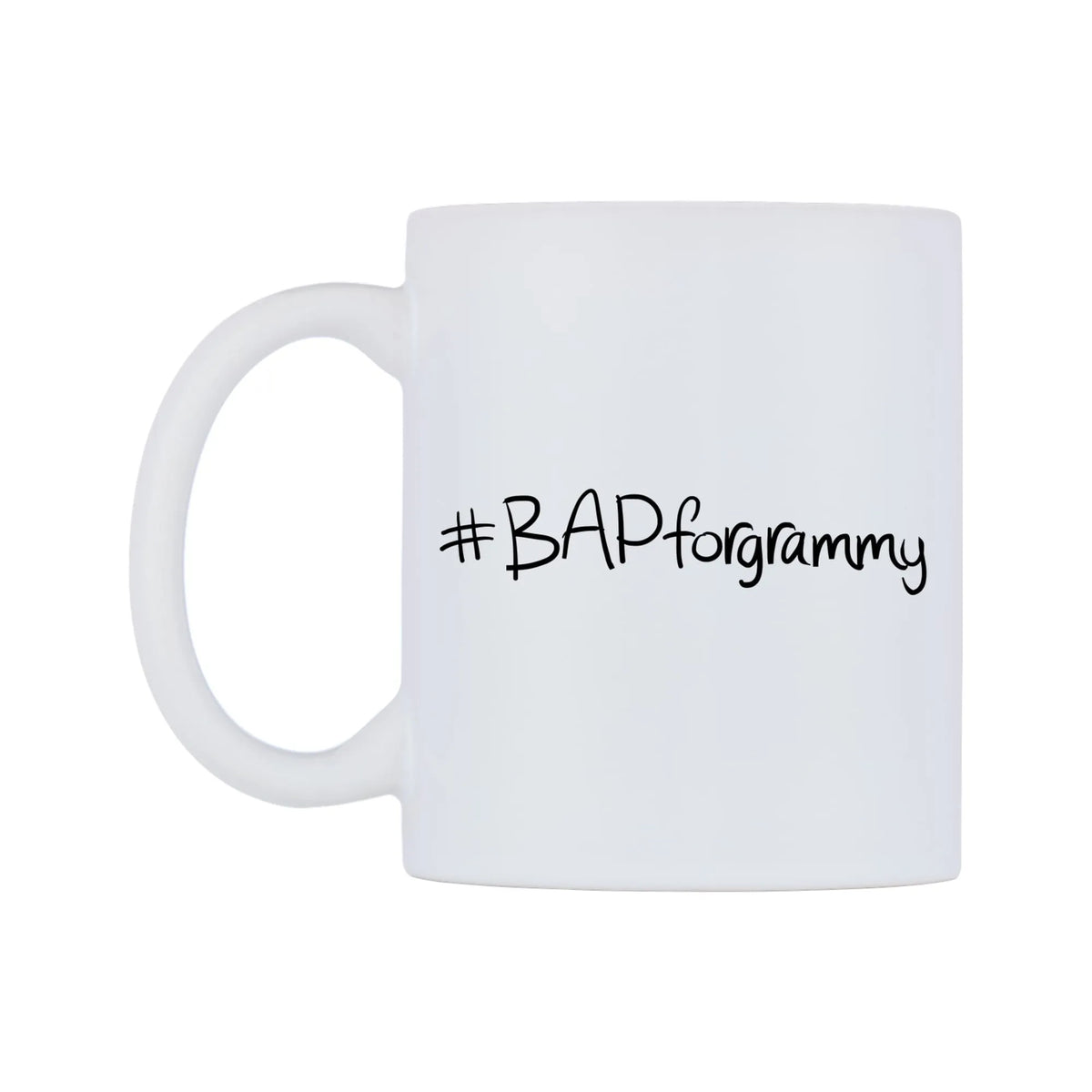 BAPforgrammy Mug — mug, right side, on a white background