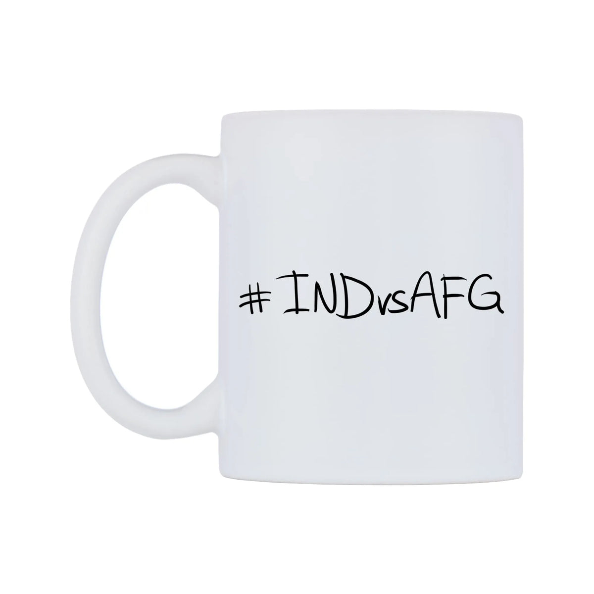 INDvsAFG Mug — mug, right side, on a white background