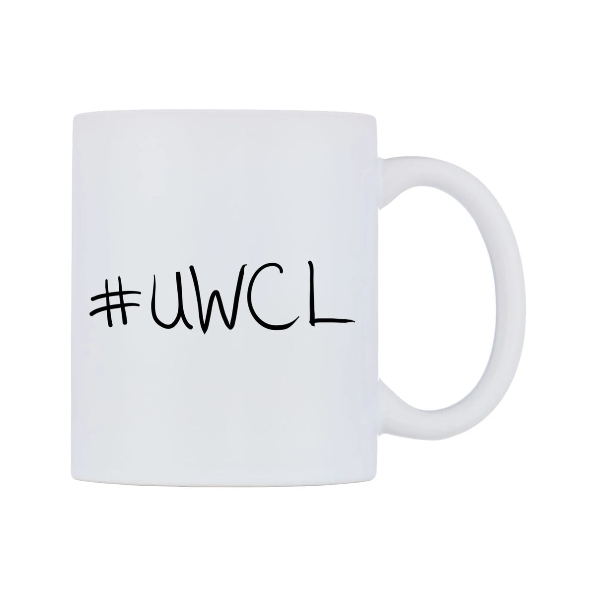 UWCL Mug — mug, left side, on a white background