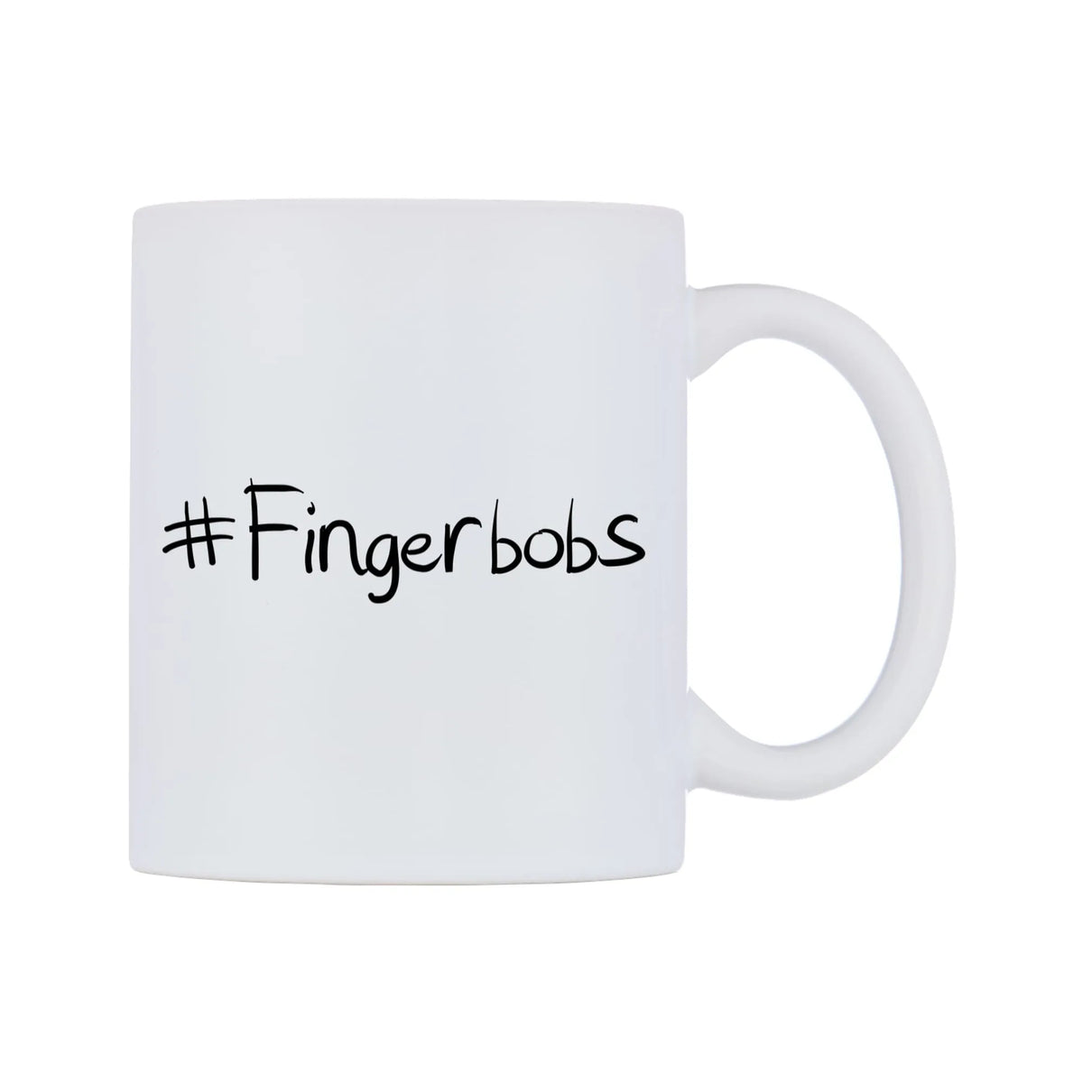 Fingerbobs Mug — mug, left side, on a white background