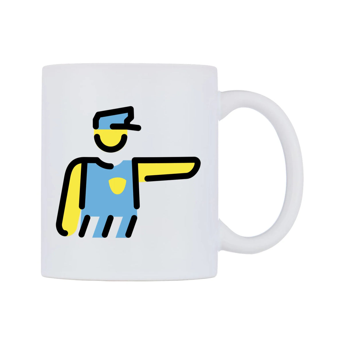 Authority Instruction Emoji Mug — mug, left side, on a white background