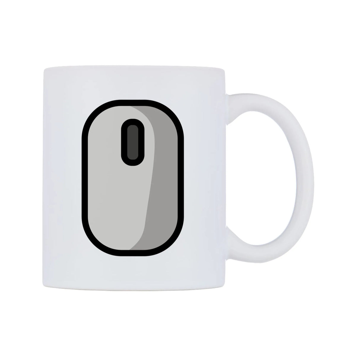 Computer Mouse Emoji Mug — mug, left side, on a white background