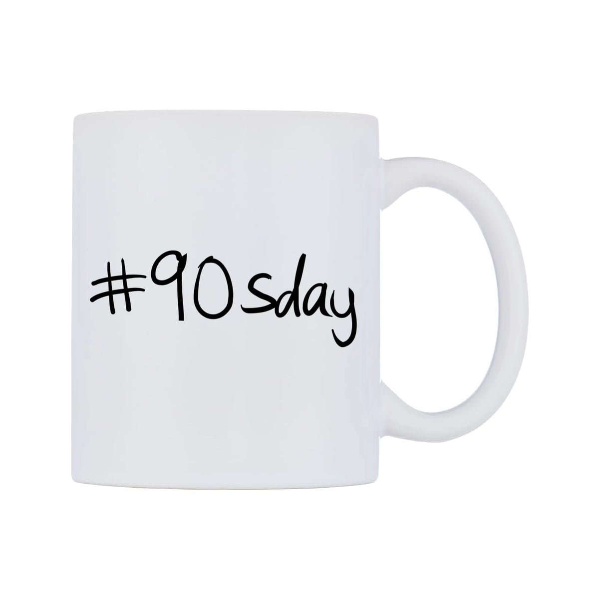 number 90sday Mug — mug, left side, on a white background