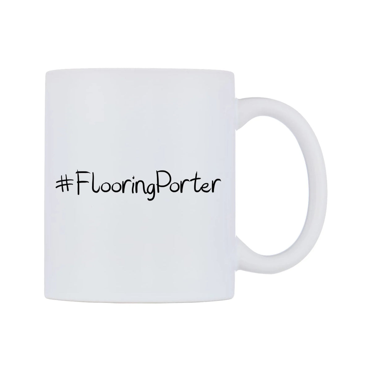 FlooringPorter Mug — mug, left side, on a white background