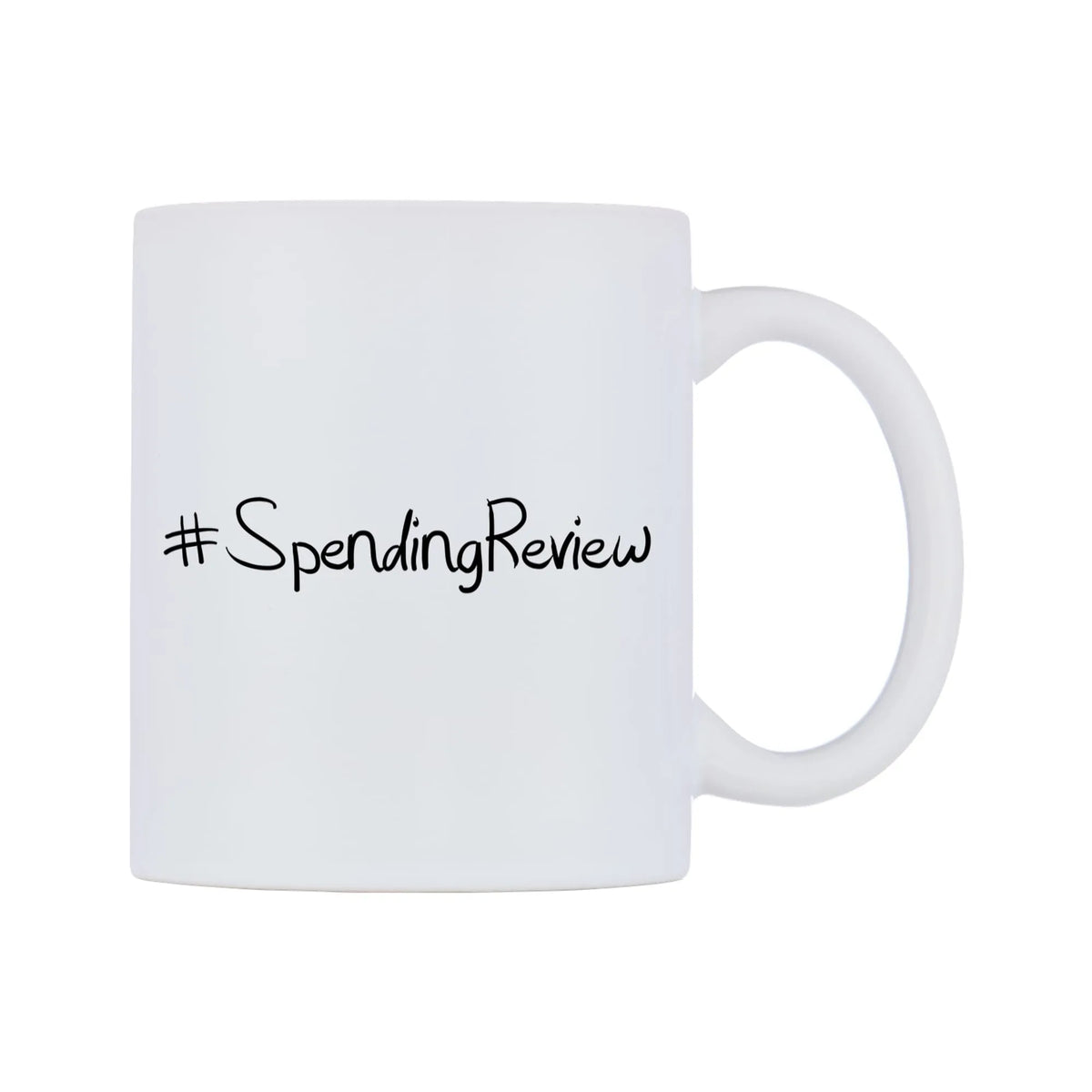 SpendingReview Mug — mug, left side, on a white background