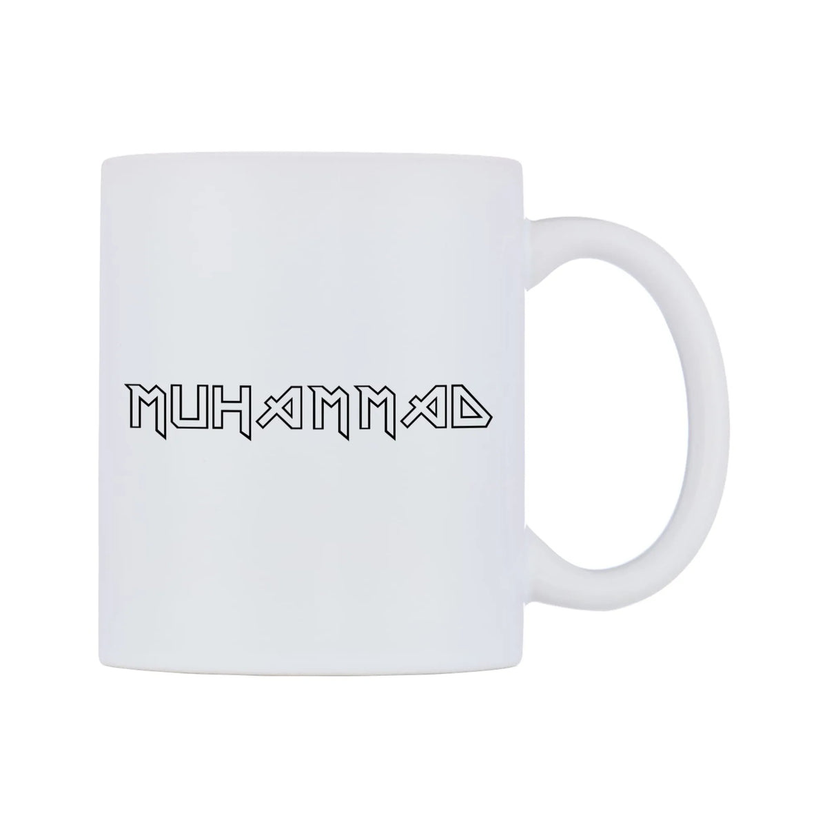 Muhammad - Iron Maiden Themed Mug — white 11oz gloss mug, left side, on a white background