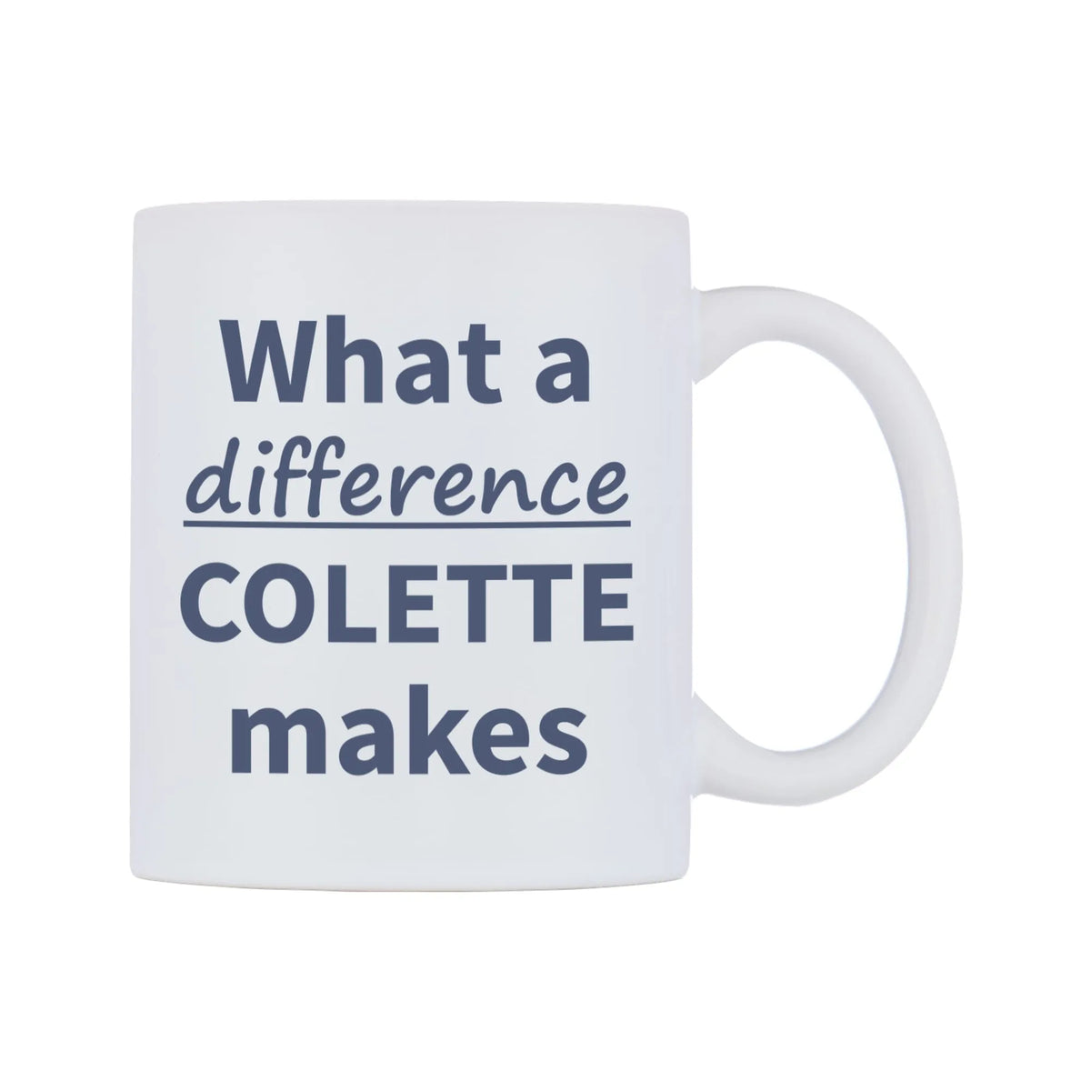 What a difference COLETTE makes Mug — mug, left side, on a white background