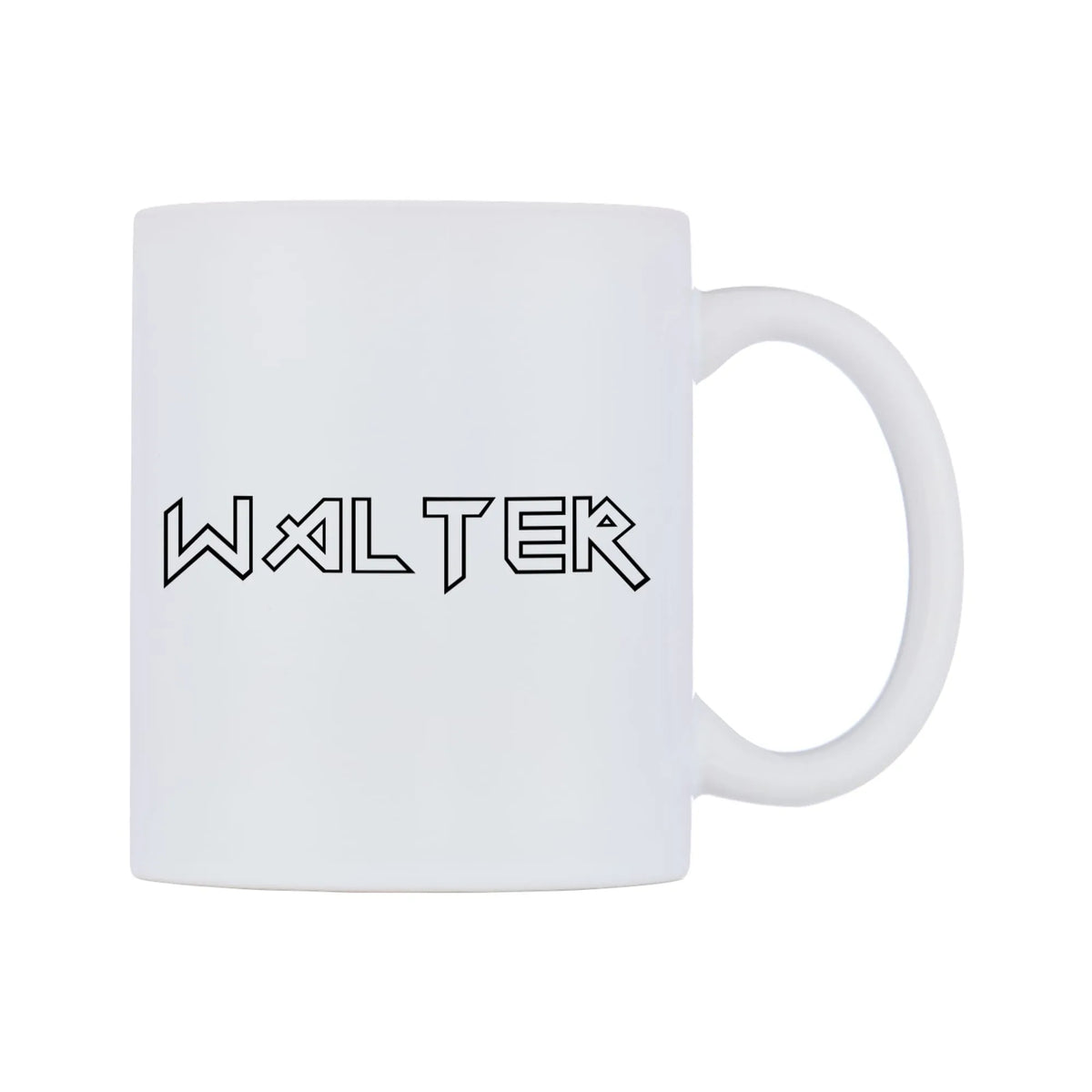 Walter - Iron Maiden Themed Mug — white 11oz gloss mug, left side, on a white background