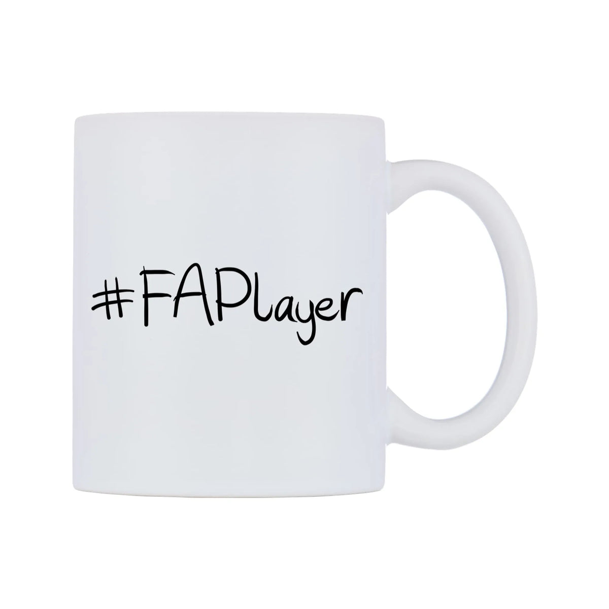 FAPlayer Mug — mug, left side, on a white background