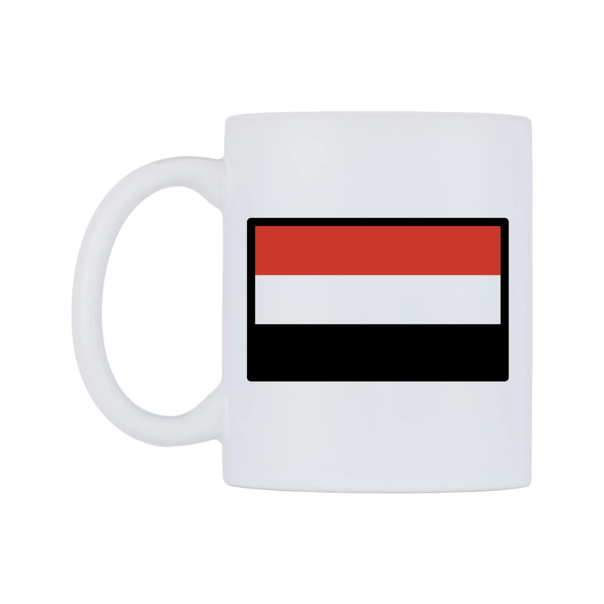 Yemen Flag Emoji Mug — mug, right side, on a white background