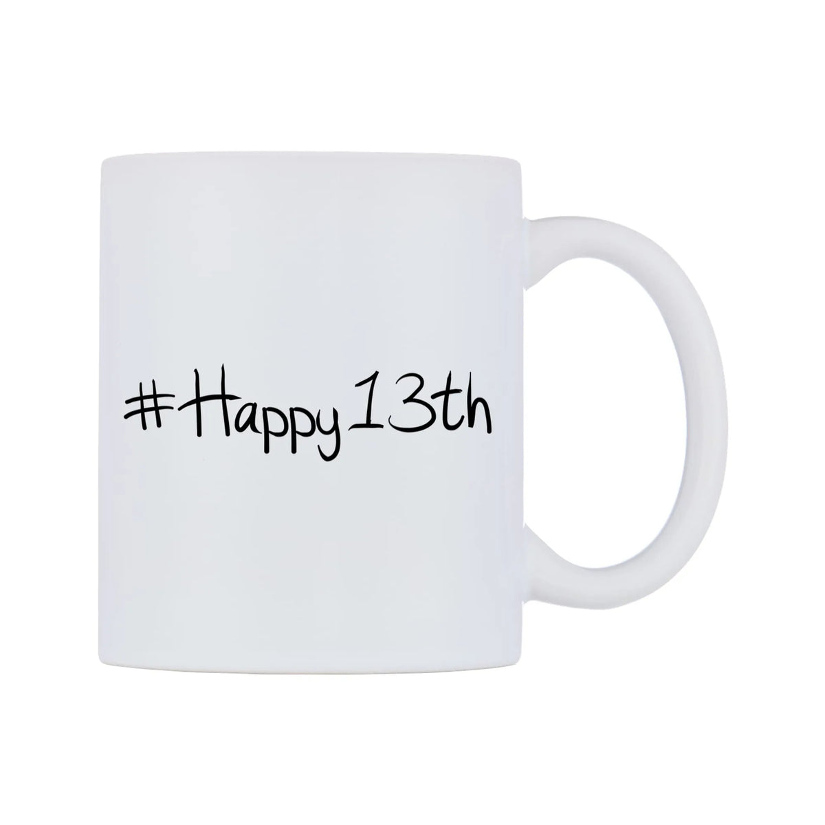 Happy13th Mug — mug, left side, on a white background